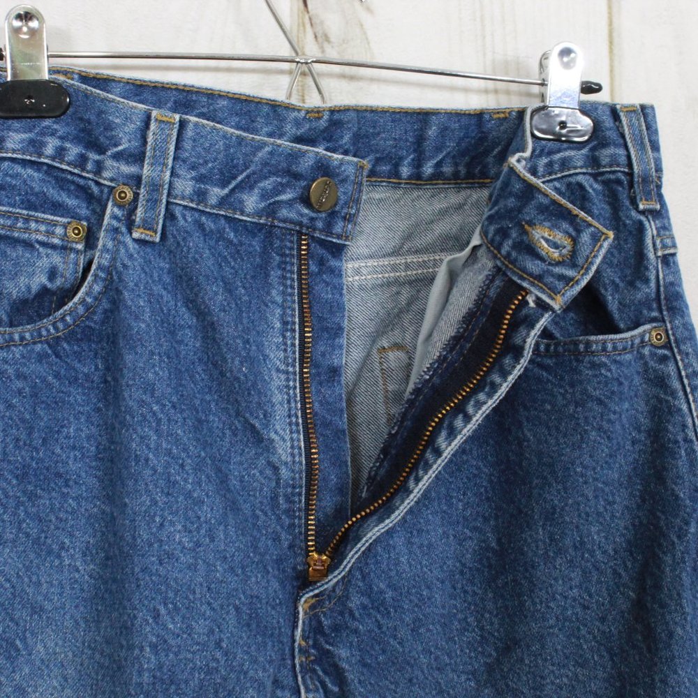 CARHARTT Medium Wash Straight Leg Jeans Size 34 - Picture 9 of 10